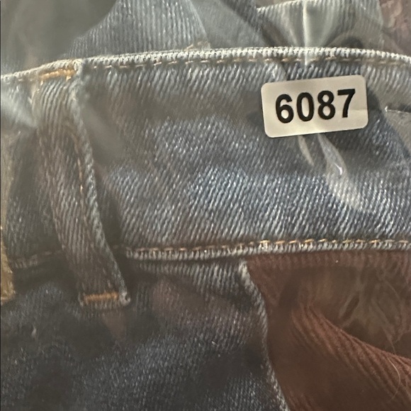 See by Chloe Denim Corduroy Bootcut Jeans 70s Flare Hem Colorblock Blue Brown 28 - Picture 15 of 15